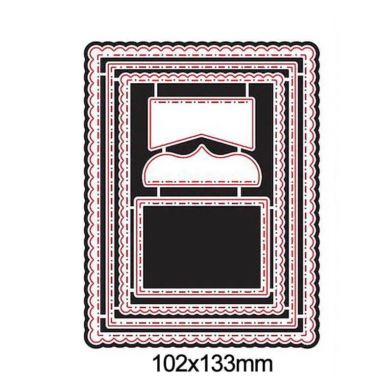 Различные прямоугольные овальные квадратные рамки металлические режущие штампы трафареты для поделок скрапбукинг украшения Тиснение Ручной Работы высечки - Цвет: H2705