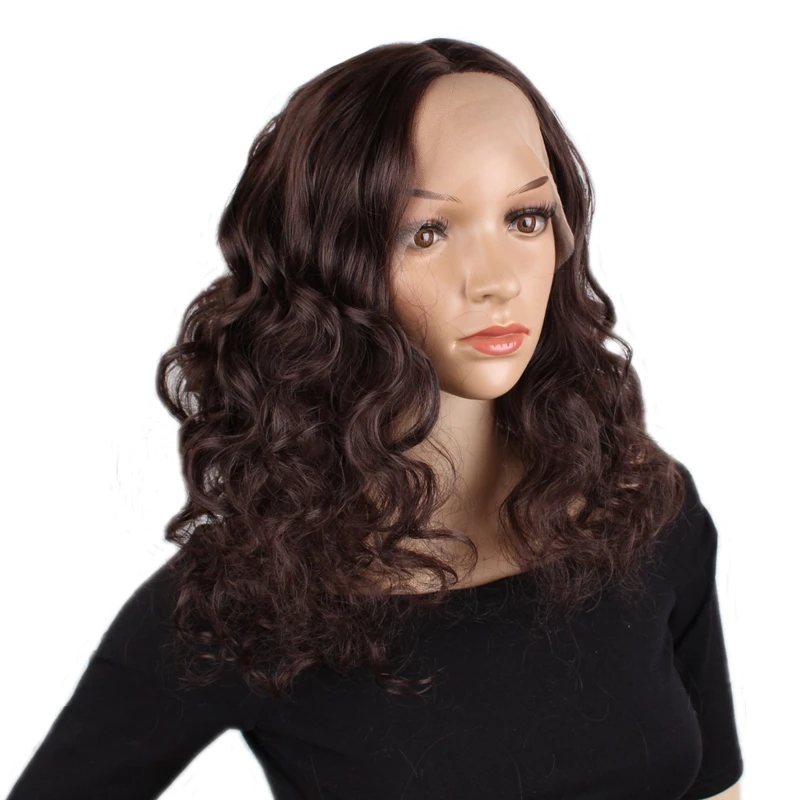JOY& BEAUTY, коричневый цвет, парики на кружеве, короткие волосы боб, 14 дюймов, высокая температура, без клея, синтетический парик на кружеве для женщин