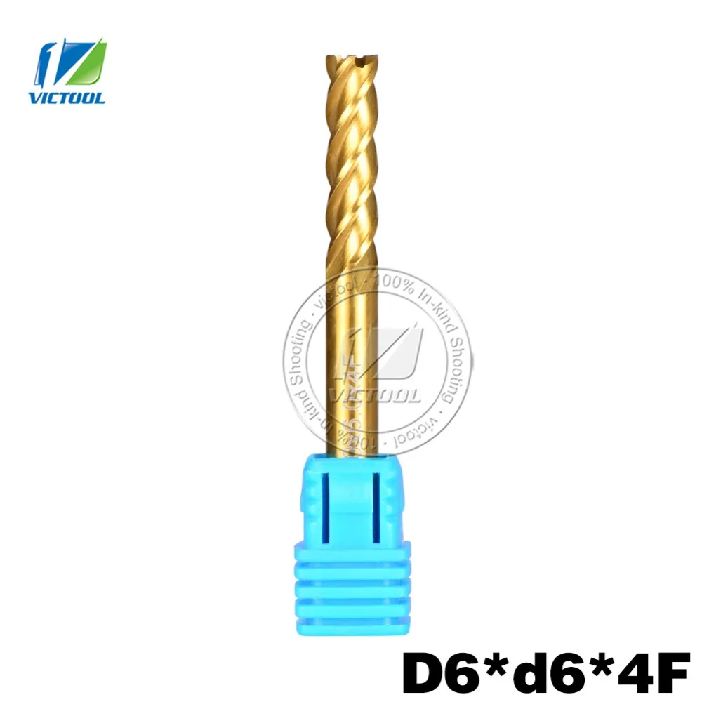 High Quality Cobalt HSS 3pc/6*6*4 flute End Mills Titanium Coating