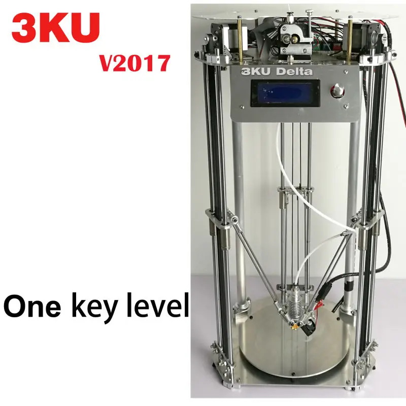 Бесплатная доставка 3KU обновленный полностью металлический 3D принтер Delta с