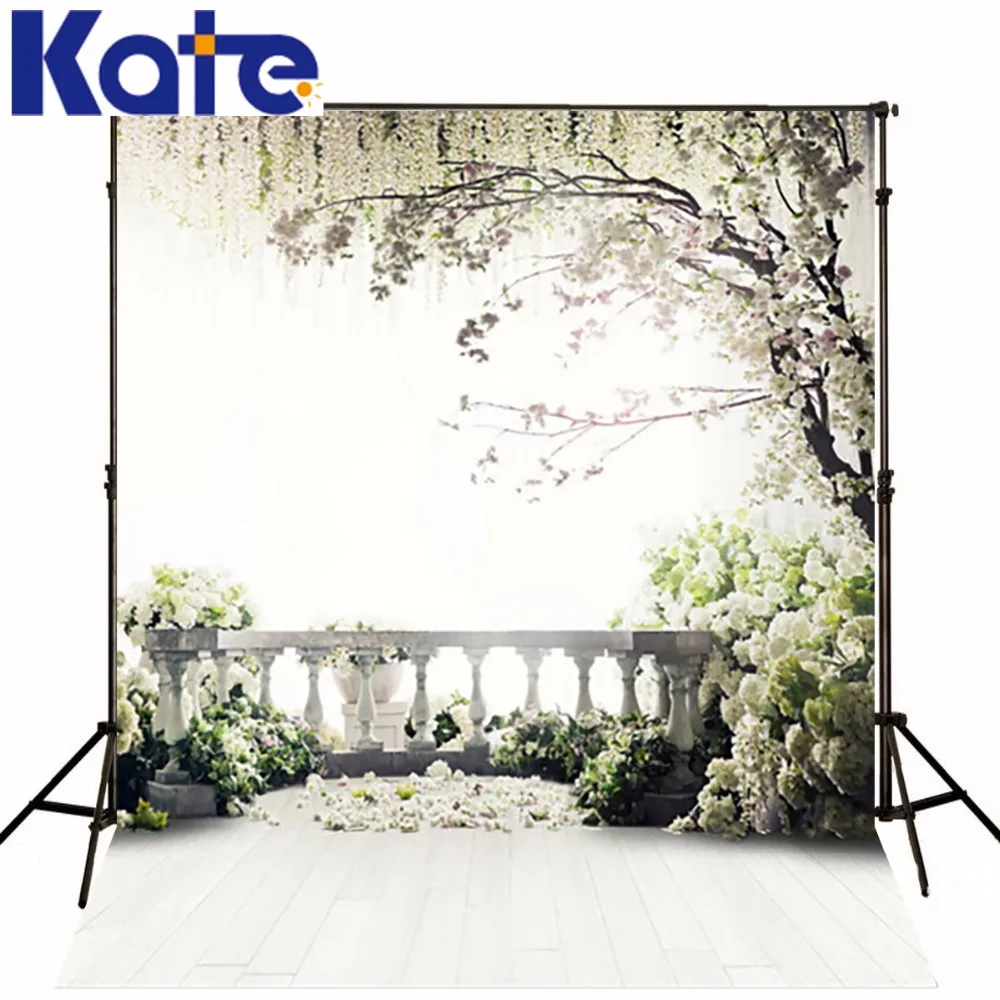 

200*300Cm Backgrounds For Photo Studio Photography Backdrops White Green The Open-Air Terrace Flowers Tree For Wedding