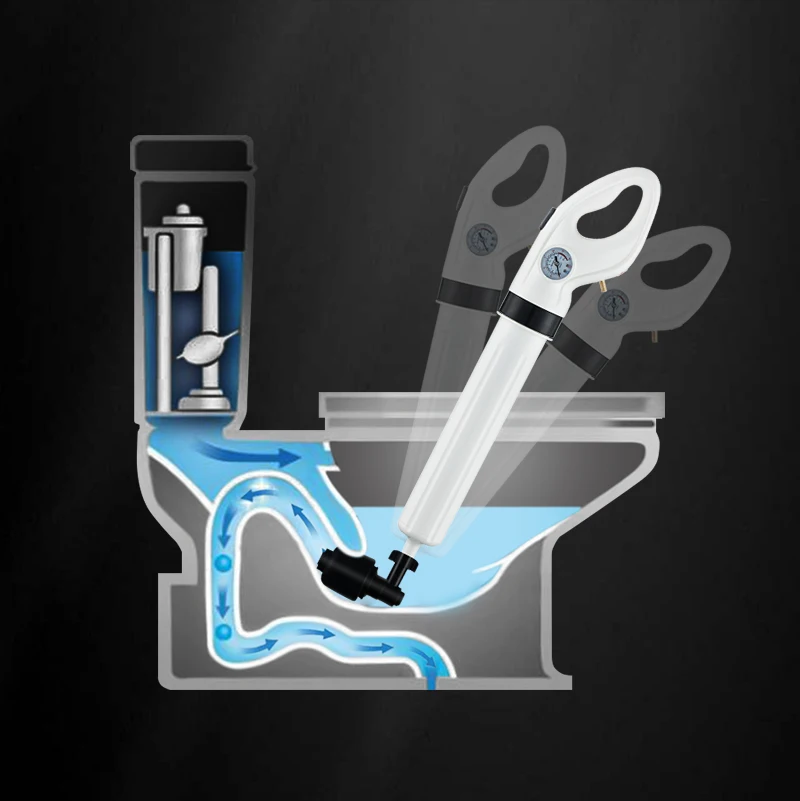 Online Hochdruck Toilette Kolben Air Drain Blaster Pumpe Reiniger Plunger für Toiletten Bad Dusche Küche Verstopfte Rohr Badewanne