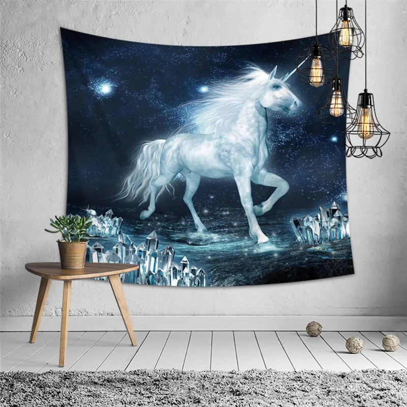 

Mandala Tapestry Painting Unicorn Wall Hanging Carpet for Living Room Bedroom Decor Home Decoration Headboard Windows Fabric