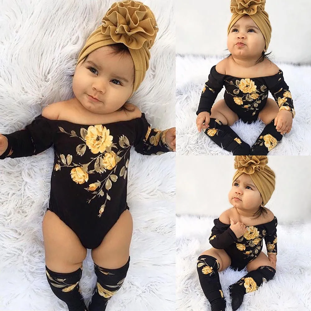 Roupa menina/комплект из 2 предметов Детский комбинезон с длинными рукавами и