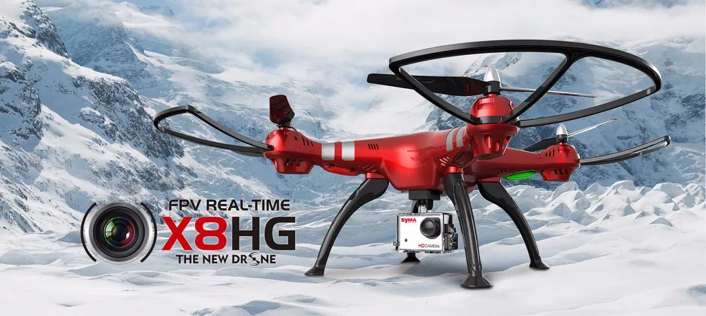 Syma X8HG готовый к вылету, Радиоуправляемый Дрон-Квадрокоптер с дистанционным управлением и 8.0MP 1080 P Камера HD, автоматический воздушный Давление высокое «Безголовый» режим VS X8 PRO