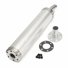 Universal Motorcycle Scooter Exhaust Muffler Silencer Pipe Kit Chrome Stainless