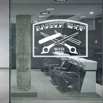 

Wall Decal Hairdressing Hair Salon Beauty Barber Shop Scissors Shaver
