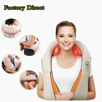 

Free shipping! EU Plug Electric body Back Shiatsu kneading shoulder and neck massager