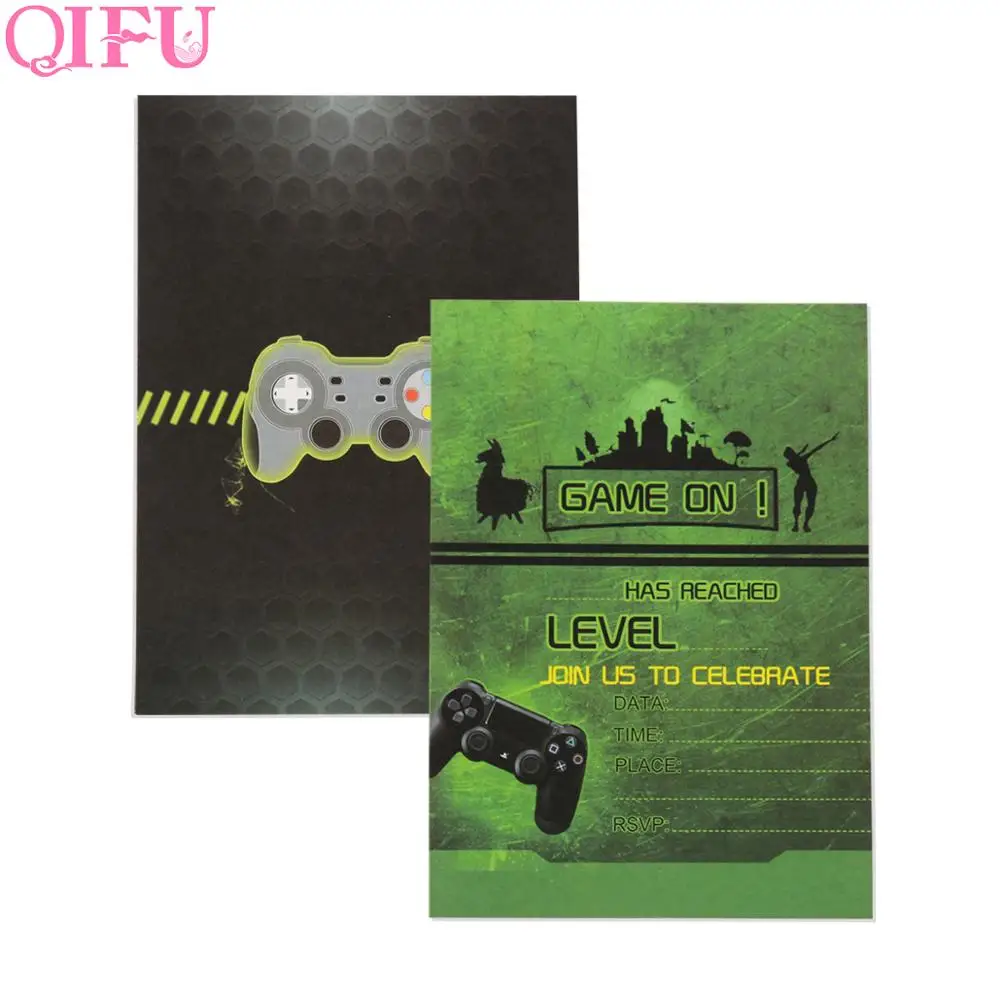 

24pcs Paper Greeting Card Birthday Party Invitation Card Elements Of The Fortress Night Kids Favors Birthday Invitation Card