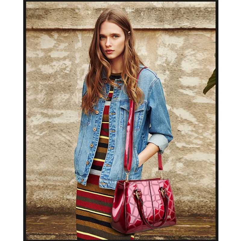 ICEV новые европейские модные роскошные сумки женские сумки дизайнерские сумки высокого качества женские кожаные сумки лакированные кожаные сумки