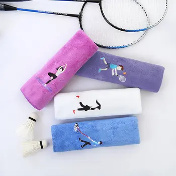 

Move Cotton Microfiber Embroidered Sports Towel Soft Gym Swimming Towel Absorbent Fast Drying For Jogging Bicycling Yoga