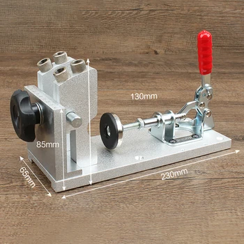 

Oblique Hole Drilling Locator Wood Pin Puncher Woodworking Manual Fixture Tool Professional Aluminum Alloy