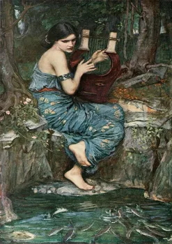 

John William Waterhouse: The Charmer SILK POSTER Decorative painting 24x36inch