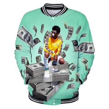 

2019 Rapper Lil Nas X New Album song Old Town Road 3D Baseball uniform Men/Women Casual Harajuku Baseball Jackets clothes