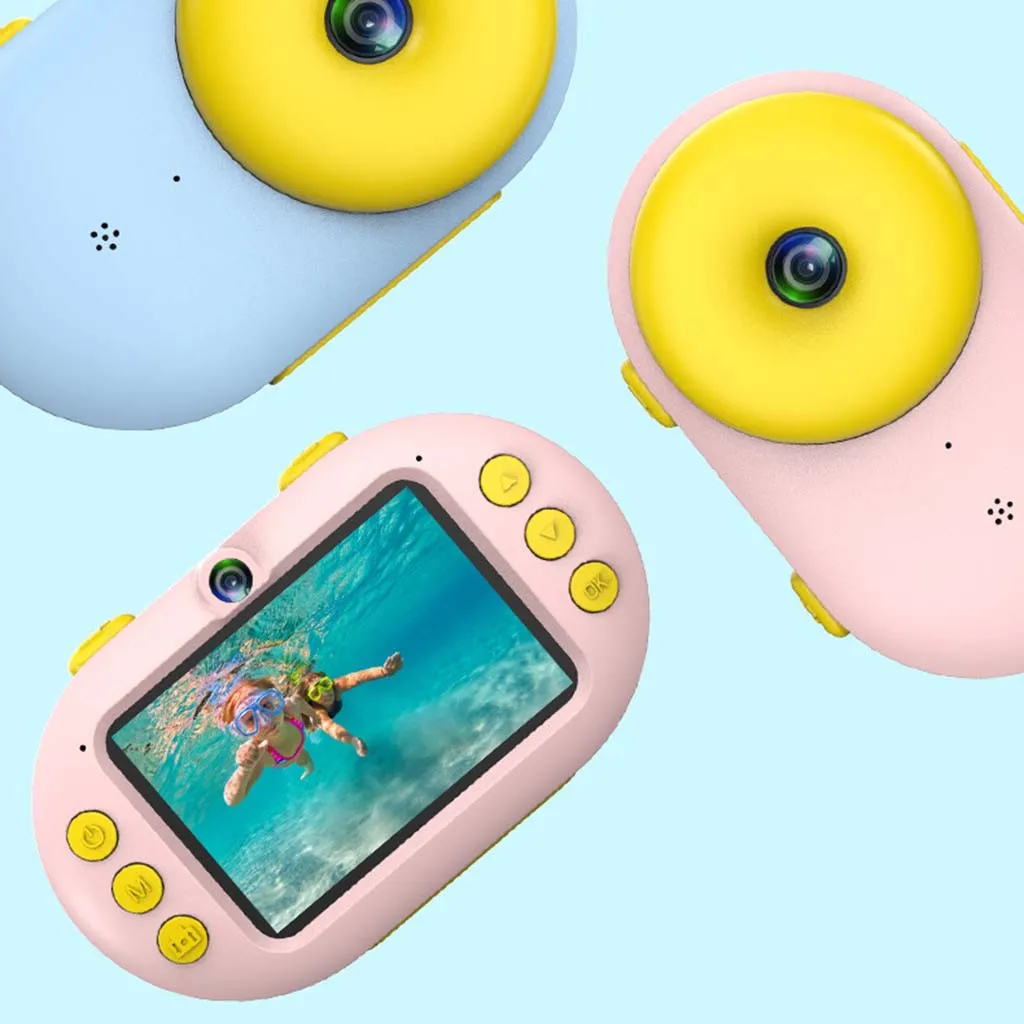

Cute Children Digital Camera Full HD 1080P Mini Dual Lens Kids Camera 2inch 8MP SLR Video Waterproof camera gifts for Kids