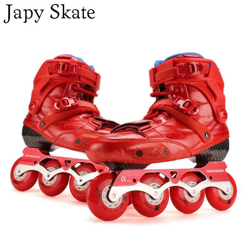 

Japy Skate Original 2016 Powerslide EVO Professional Slalom Inline Skates Adult Roller Skating Shoes Sliding Free Skating Patins