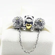 925 Sterling Silver Charms and Charm Bead Jewelry Set Fit European Style Bracelets Necklaces & Pendants- Lovely Bear