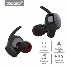 SAGU Verdadeiro US-001 Esporte Fone De Ouvido Fone de Ouvido Com Cancelamento de Ruído Fones de Ouvido Bluetooth Sem Fio fone de Ouvido com a BT 4.2 e Som Stereo Surround