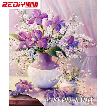

30x39cm Accurate Printed Crystal Beaded Embroidery Kits Still Life Flowers Beadwork Crafts Needlework Beaded Cross Stitch APT656