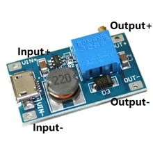 DC-DC Boost Regolabile Modulo 2A Piastra di Spinta 2A Step Up Modulo con Micro Usb 2 V-24 V a 5V 9V 12V 28V MT3608 LM2577(China)