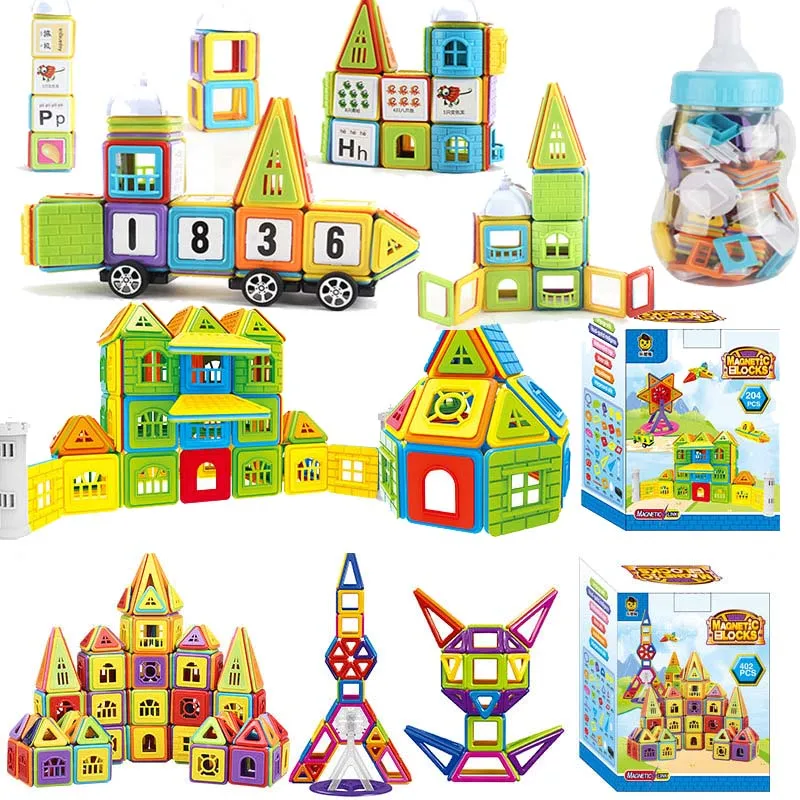 

77-402PCS Magnetic Blocks Magnetic Designer Building Construction Toys Set Mini Size Magnet Educational Toys for Children Gifts