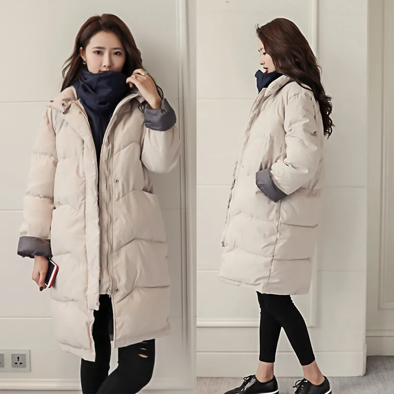 Mi Green Black 2017 Femme Parka Al384 Manteaux Longue Et beige Invierno Mujer Teaegg bean Manteau Vestes Femmes Parkas Vêtements D'hiver Chaud dqHfAT