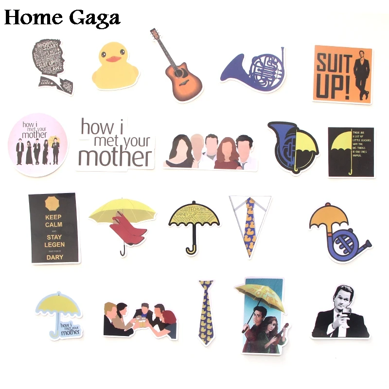 Homegaga 20 шт. Как я встретил вашу маму Скрапбукинг наклейки креативные значки Сделай