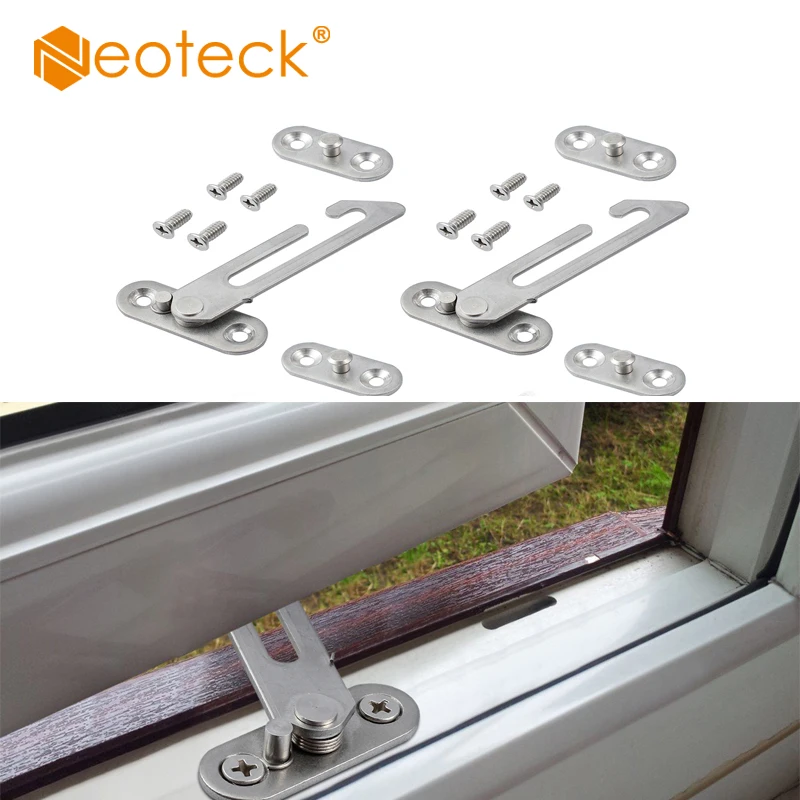 (الجانب الأيمن) 4 قطعة/المجموعة المقاوم للصدأ باب الأمن قفل تهوية نافذة مقيد للأطفال أثاث المكاتب