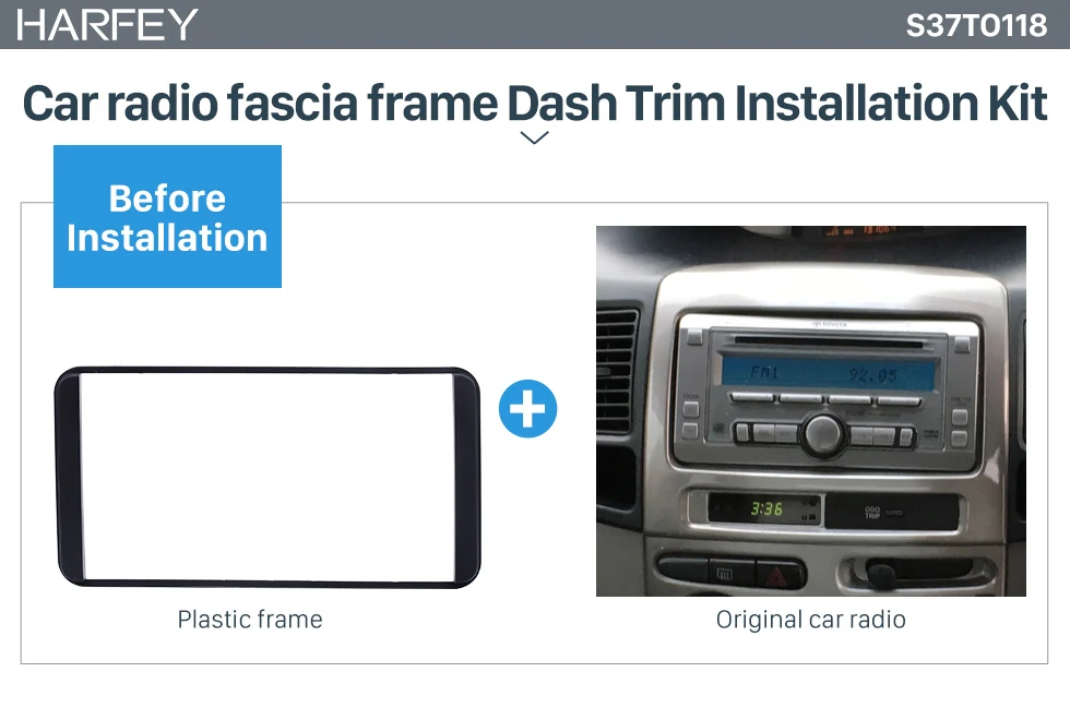 Harfey фасции автомобиля gps Авторадио DVD стерео панель монтажный комплект 2Din для Toyota 2006 Camry Vios Corolla Wish Altis 4500 крышка рамка