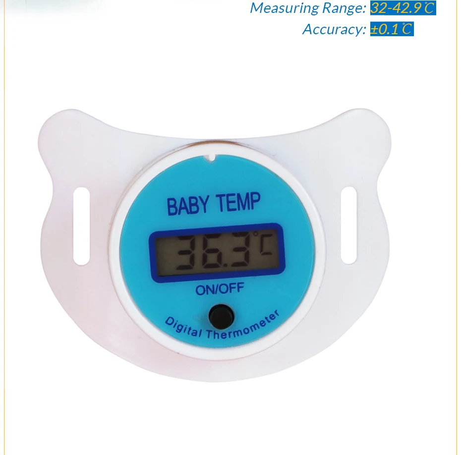 Детская Соска-термометр медицинский силикон соску ЖК-дисплей Цифровой Детский термометр безопасности Здоровья Термометр по уходу для детей