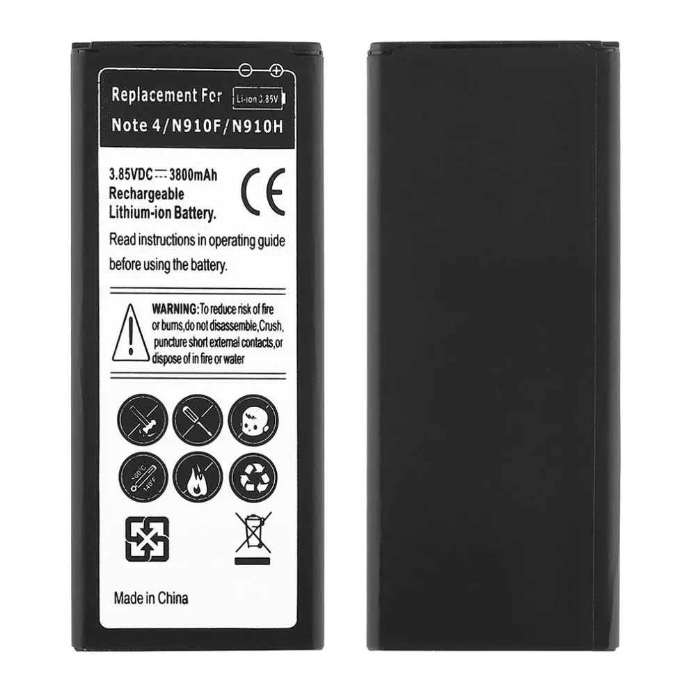 

Note 4 3800mAh 3.85V Rechargeable Built-in Li-ion Replacement Battery Bateria Phone Accumulator for Samsung N9100 N9106