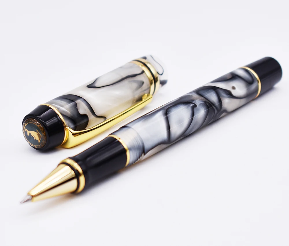 Kaigelu 316 целлюлоидная Ручка-роллер с гладкой заправкой, красивый мраморный белый узор, ручка офисная, деловая