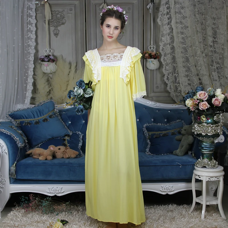

Sleepwear Women Nightgown Beautiful Loose Sleepwear Ladies Homewea Long Dress