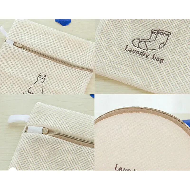Laundry Bags for Washing Machine/Bra Underwear underpants Zip For Socks Mesh Zippered Lingerie For Clothes Wash Kit