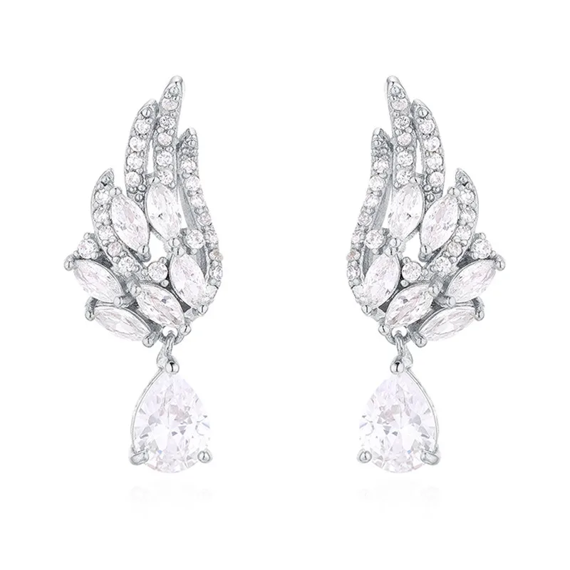 Ms Betti  angel wing earring with AAA Zircon for 2019 fashion women01