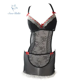 

new arrival women underwear sexy lingerie camisoles 3/4 push up cup deep V mesh apron white lace young lady girl free shipping