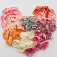 4 см искусственный цветок, товары для украшения дома, праздничные аксессуары, Рождественский Свадебный скрапбук, венок, подарок, Нетканая Роза