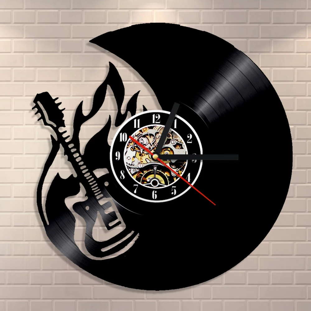 настенные часы из виниловых пластинок. Cd диск рок. диск музыка рок.