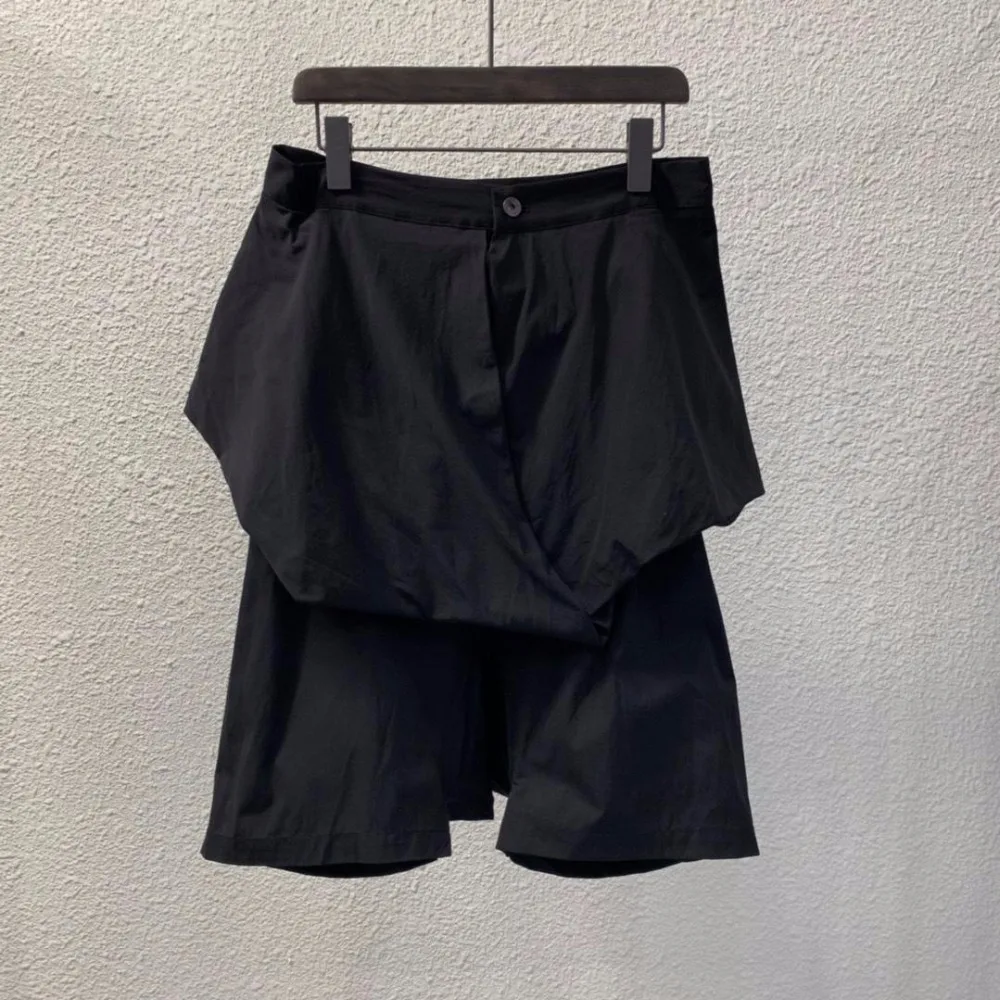 Owen Seak, мужские повседневные короткие шаровары, водонепроницаемые, в готическом стиле, Мужская одежда, спортивные штаны, летние, женские, свободные, черные, короткие, размер XL