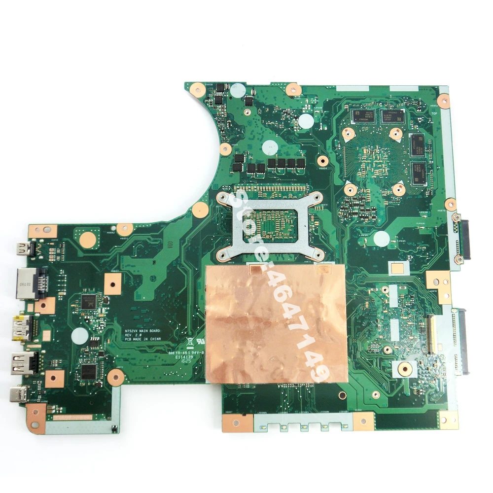  N752VX With i5-6300HQ SR2FP CPU GTX950M Motherboard REV 2.0 For ASUS N752V N752VX laptop Mainboard 