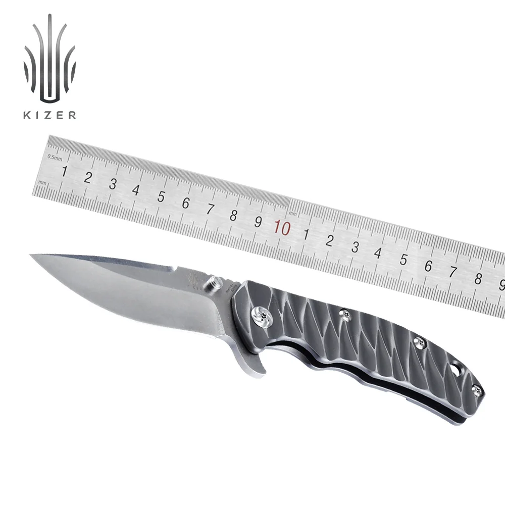 Дешевый Кизер охотничий нож V3 KI401B1 тактический складной нож 2018 новые удобные titanium ручка нож edc ручной инструмент