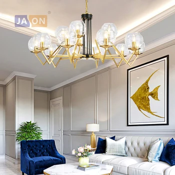 

led e14 Postmodern Iron Glass Gold Black LED Lamp LED Light Pendant Lights Pendant Lamp LED Pendant Light For Dinning Room