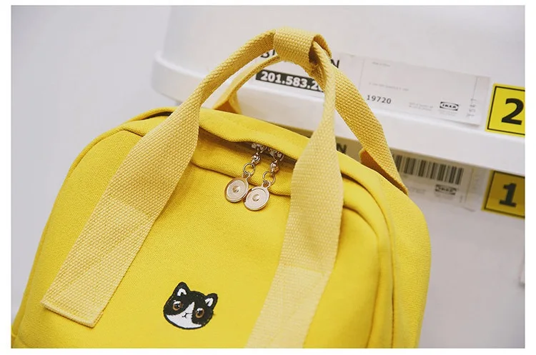 MJ Canvas Backpack Women Travel Bag Female Large Canvas Travel Backpack Fashion School Bag for Teenage Girls (30)
