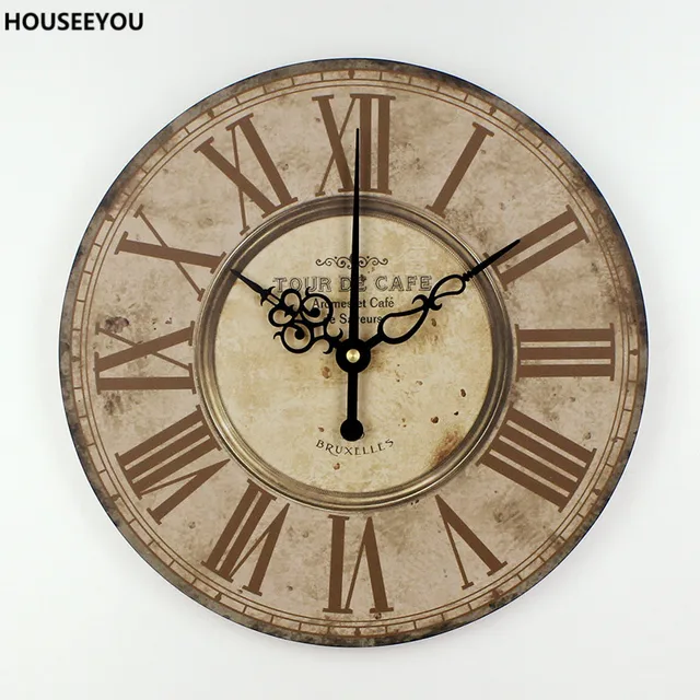 US $18.31 20% OFF|Wohnkultur Stumm Quarzuhr Wanduhr Retro Römischen Ziffern Große Wanduhren Esszimmer Wohnzimmer Dekorative Uhren Orologi Da Parete in ... US $18.31 20% OFF|Wohnkultur Stumm Quarzuhr Wanduhr Retro Römischen Ziffern Große Wanduhren Esszimmer Wohnzimmer Dekorative Uhren Orologi Da Parete in ...