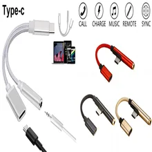 2 стиля 2 в 1 Тип C до 3,5 мм кабель для наушников 3,5 мм разъем AUX аудио кабель адаптер зарядный кабель для Xiaomi 6 huawei samsung S9