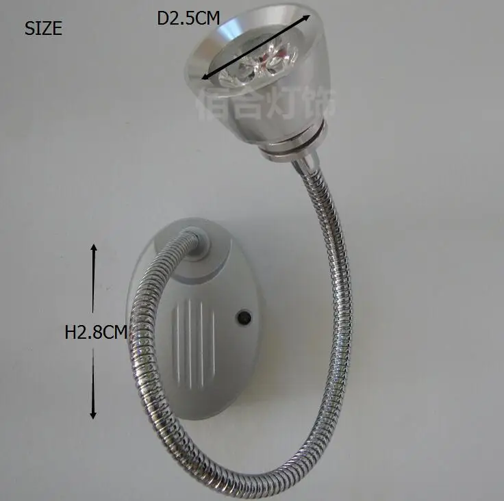 3 Вт Светодиодный точечный светильник s настенный шланг фон живопись локоть змеиная трубка книжный светильник одежда переднее зеркало прикроватная лампа SD114