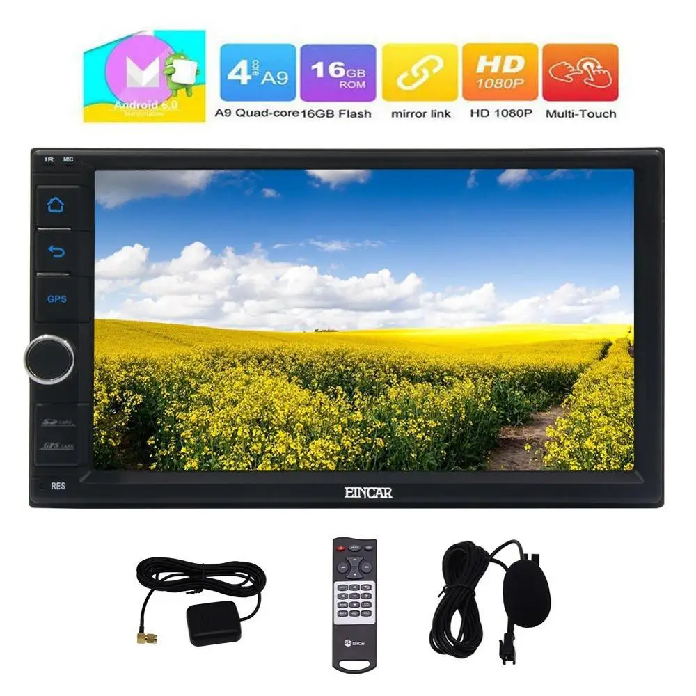 

Universal Android Stereo Quad-core 6.0 Marshmallow System Car NO DVD Player 7inch Touchscreen in Dash Autoradio Bluetooth player