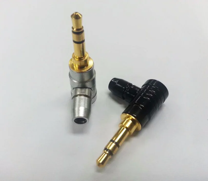 2шт медь 1/8 &quot3 5 мм стерео угловой штекер припоя аудио адаптер DIY | Обустройство