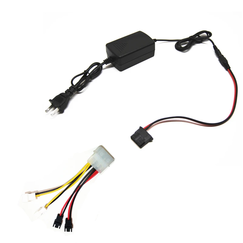 

DC12V Copmuter Water cooling water pump fans power supply DC Conversion connection 4pin 2pin
