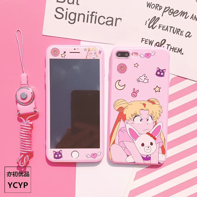 Чехол для iphone XS Max Sailor Moon+ пленка для экрана из закаленного стекла, Чехол для карт Sakura для iphone X XR 6 6 S 7 plus 8 8 plus